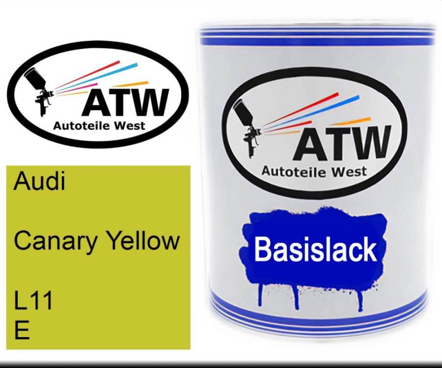 Audi, Canary Yellow, L11 E: 1L Lackdose, von ATW Autoteile West.